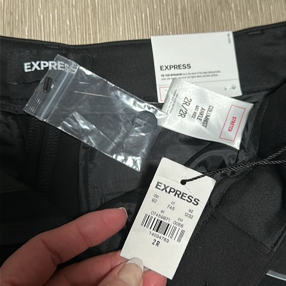 Express columnist ankle ruffle hem stretch dress work slacks trousers pants 2 4 - Picture 8 of 8